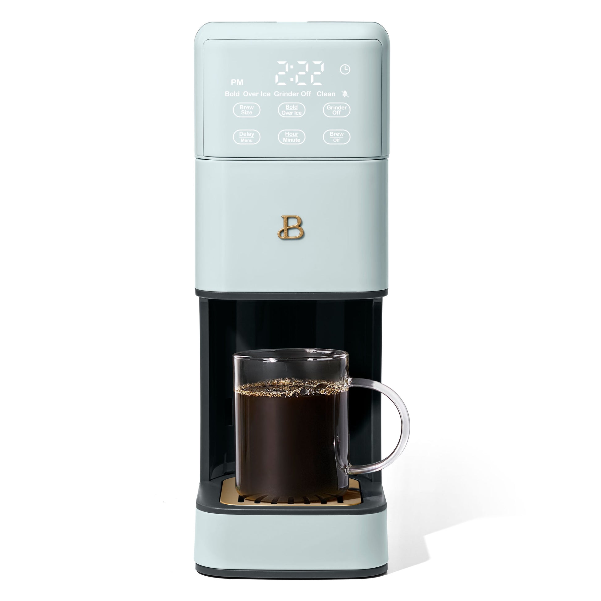 Beautiful Perfect Grind™ Programmable Single Serve Coffee Maker, Sage Green by Drew Barrymore
