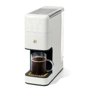 Beautiful Perfect Grind™ Programmable Single Serve Coffee Maker with Build-In Grinder, White Icing by Drew Barrymore