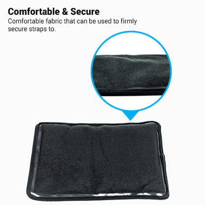 iReliev premium reusable hot and cold therapy gel pack with securement straps for targeted pain relief and temperature therapy.
