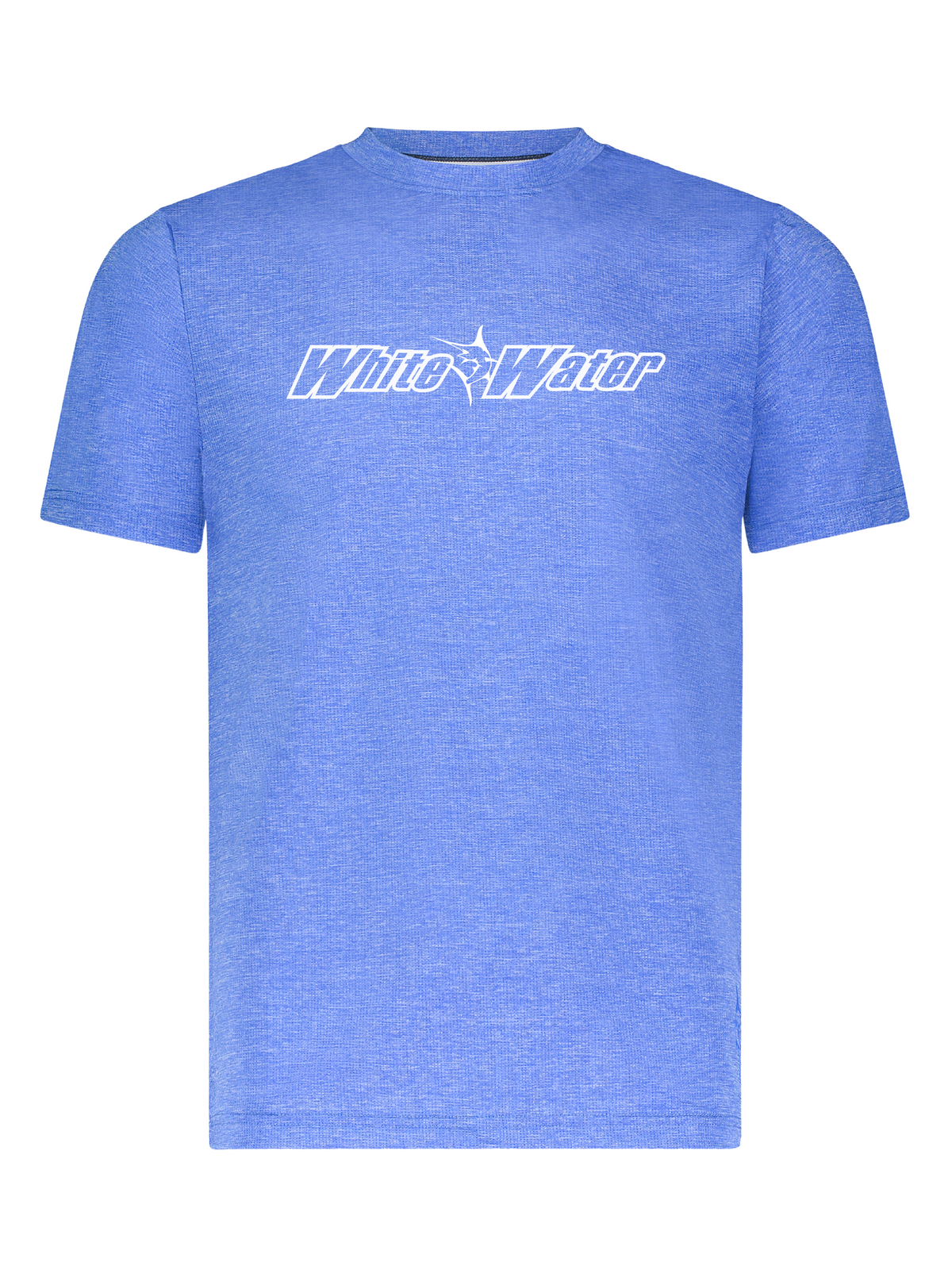 Royal blue Bimini Primary Performance Tee by White Water Life, short sleeve shirt with a comfortable fit and logo design.