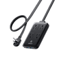 Anker 8-in-1 charging station in black with multiple ports and a 20W power output, designed for versatile device charging.