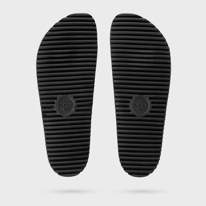 Fleks West Beach Flip Flop with deep blue sea strap and black outsole, casual summer footwear for beach or poolside wear.