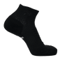 Black AMP ankle compression sock by iReliev, designed for support and improved circulation in the ankle area.