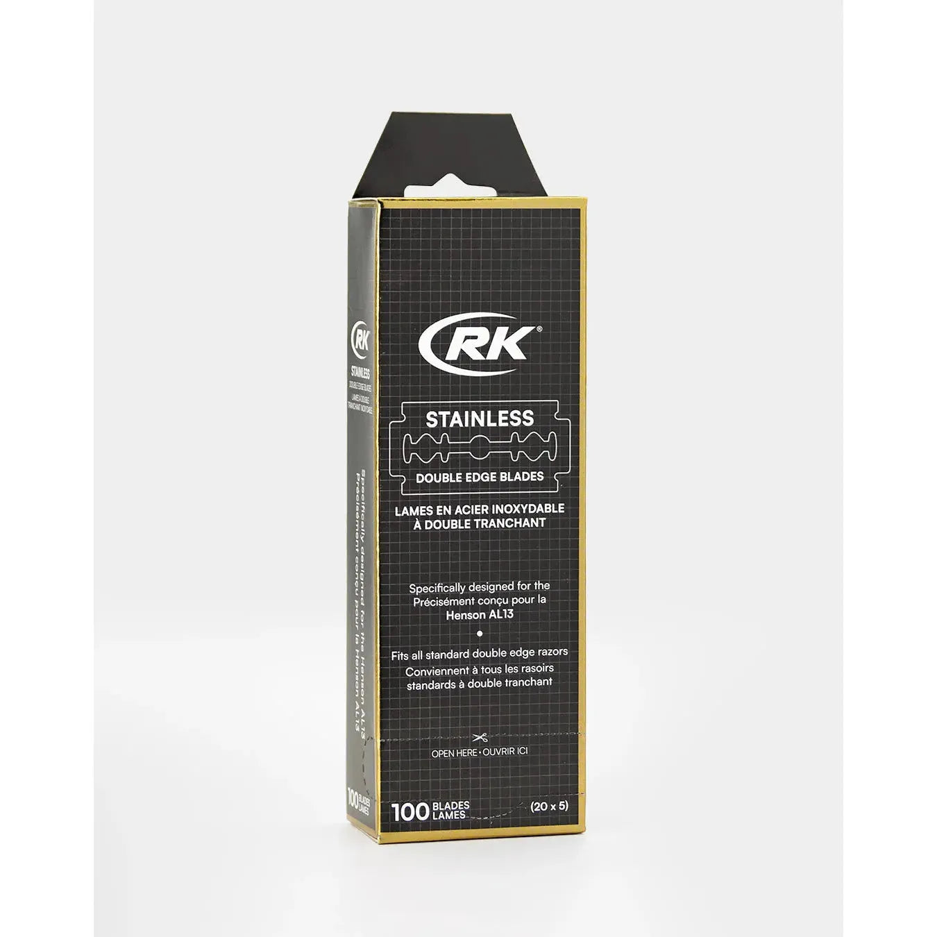 RK Shaving Stainless DE Razor Blades - 100pk