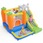 Colorful children's bounce house with cartoon characters and mesh sides, designed for kids' outdoor play from GBruno Store.