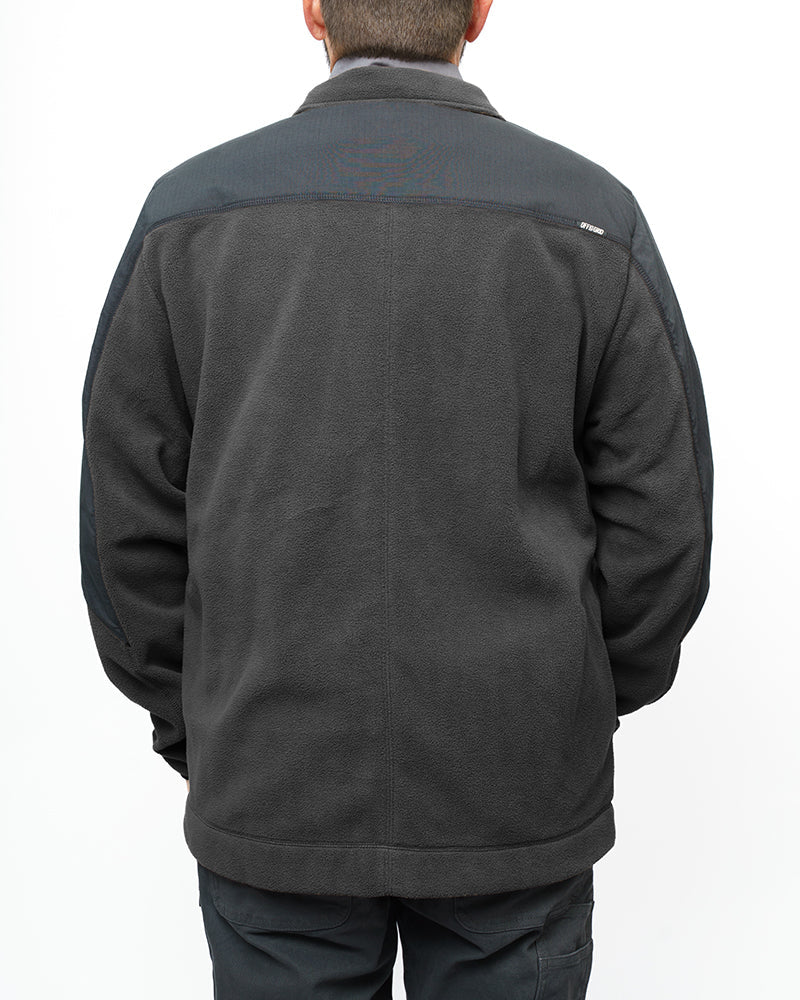 Black Bruin Fleece Zip-Up from Off The Grid Surplus, featuring a cozy fleece material and a front zipper closure.