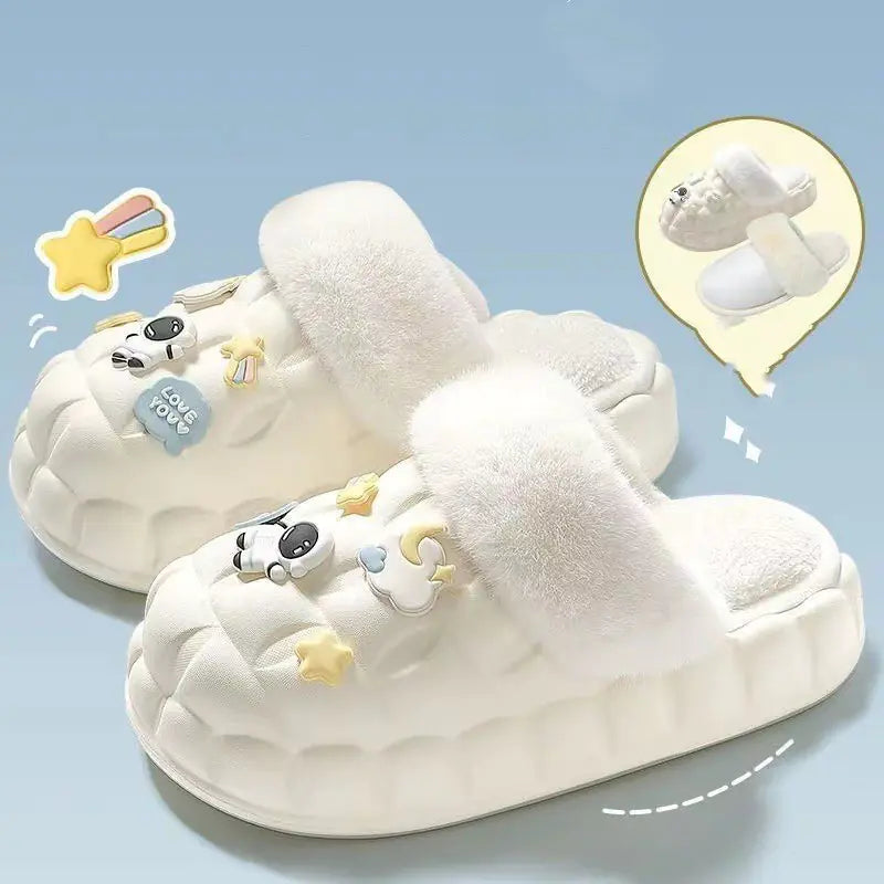 Winter Waterproof Non-slip Detachable Slippers for Kids