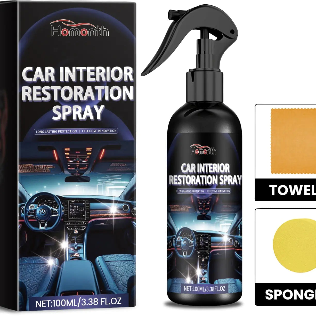 Car Interior Restoration Spray Kit