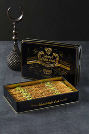 Şekerci Cafer Erol Buttery Kadayif with Pistachio - Brown Tin Box, 1 kg.