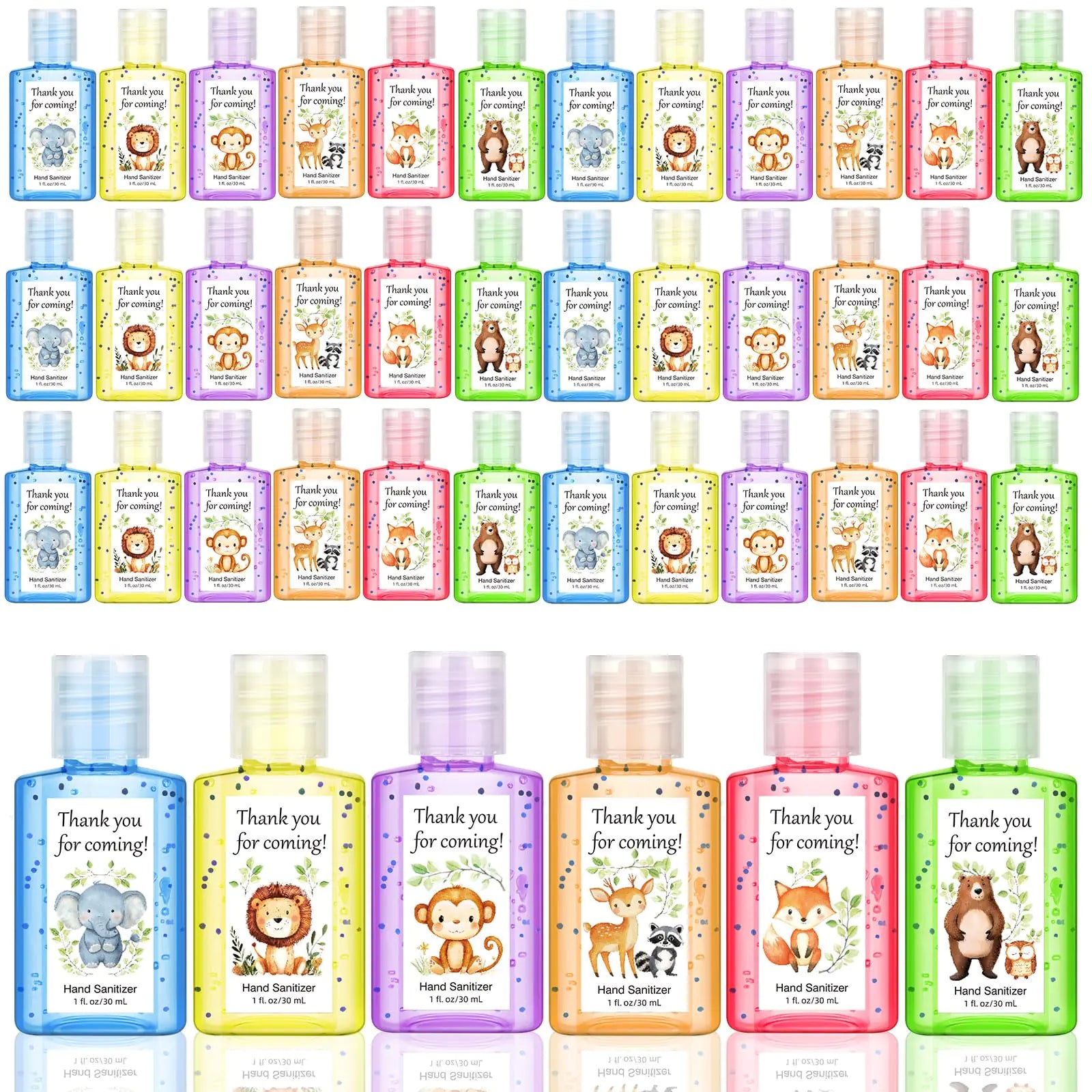 Frienda 24 Pack Mini Hand Sanitizer Bulk Woodland Animal Party Favors Hand Sanitizer Travel Size Woodland Creature Safari Jungle Party Camping Birthday Party Supplies Thank You Nursery Gifts