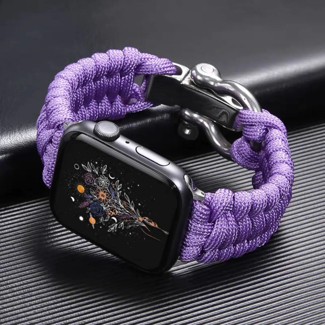 Apple Watch 7 Paracord Woven Strap with Steel Buckle