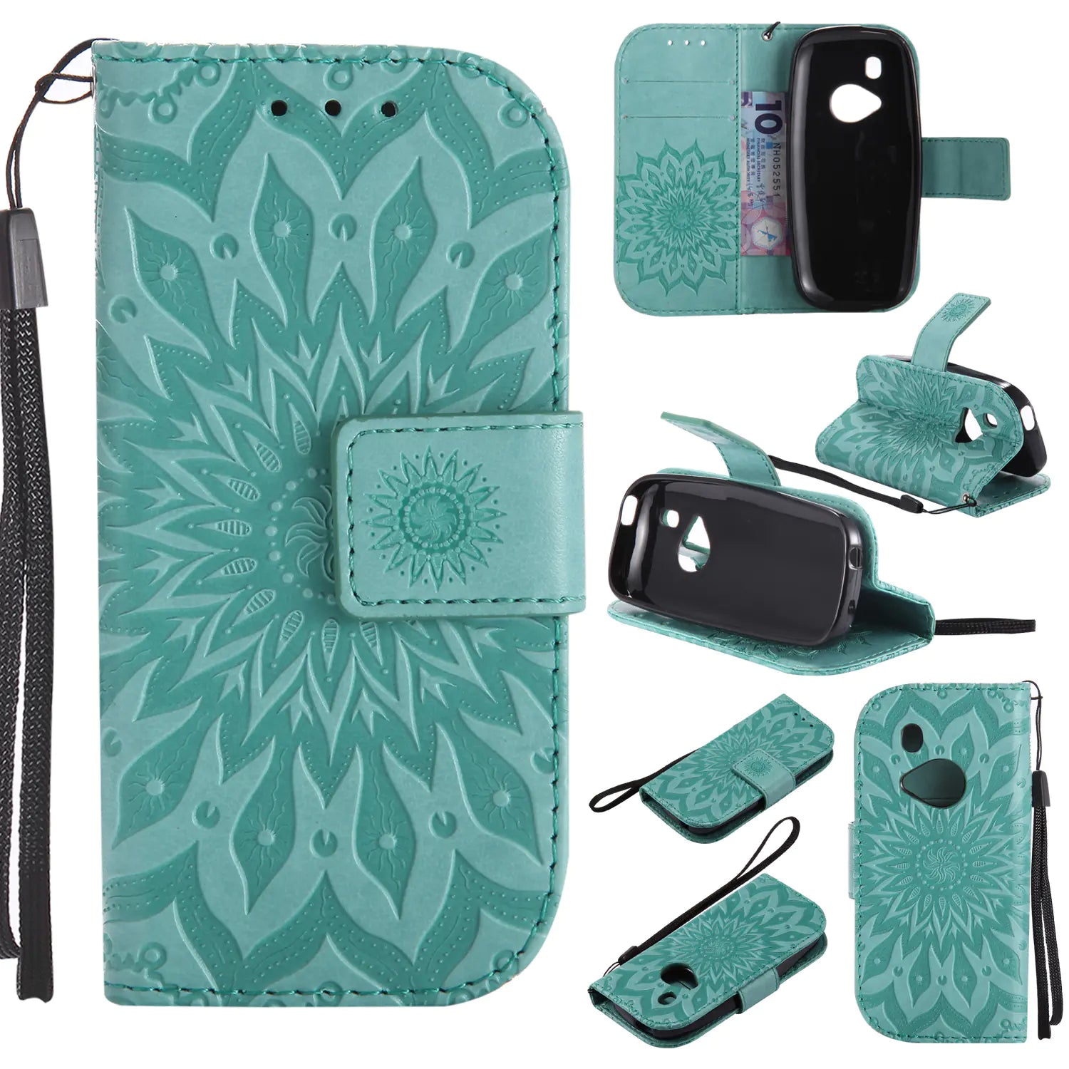 Nokia 3310 Sunflower Pattern Wallet Phone Case