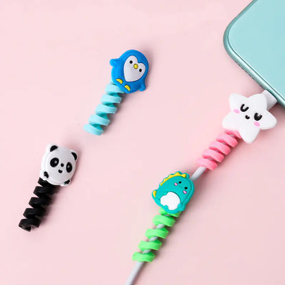 Cartoon Spiral USB Cable Protector and Organizer Bobbin