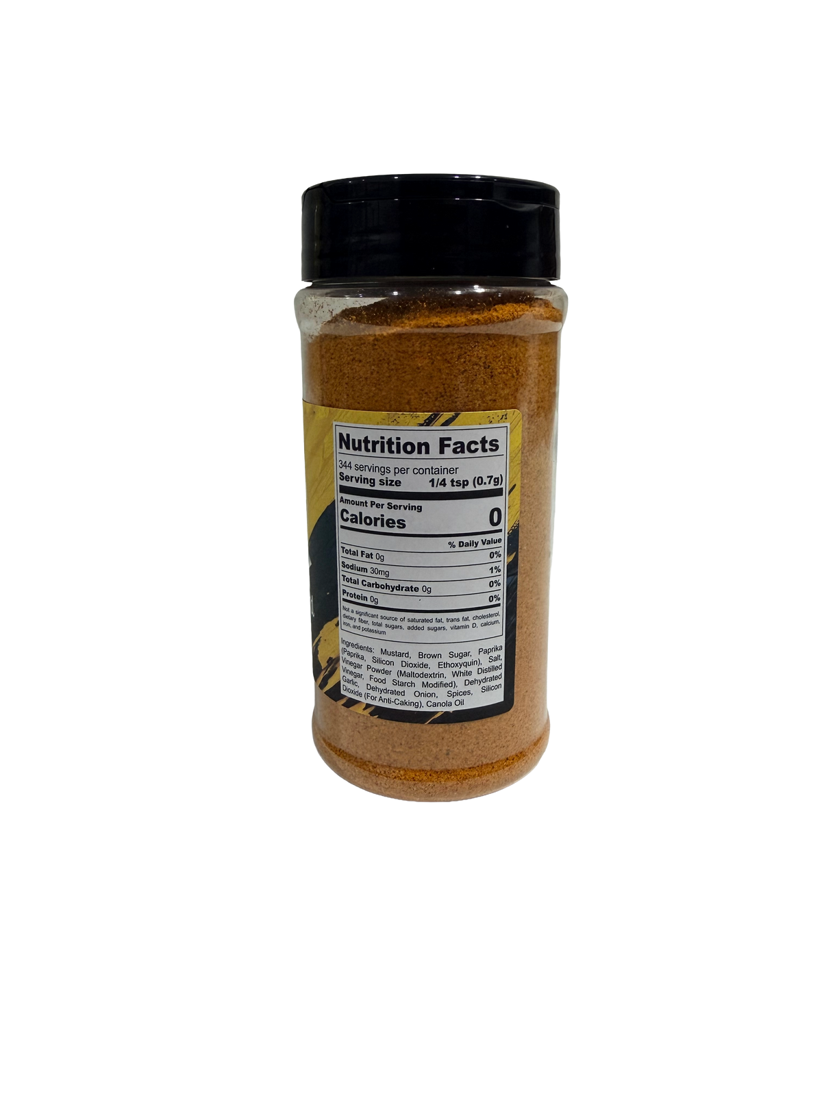 Hi-West Carolina Mustard BBQ seasoning jar, spicy yellow spice blend for barbecue, by Hi-West Foods, Inc.