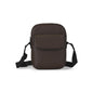 Brown Bugatti Collections Central Crossbody bag with front view, showing adjustable strap and sleek design.