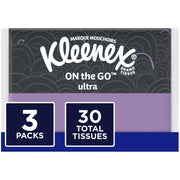 Kleenex Go Packs Facial Tissues Travel Size 8 Pack 10 Tissues per Pack (80 Tissues Total)