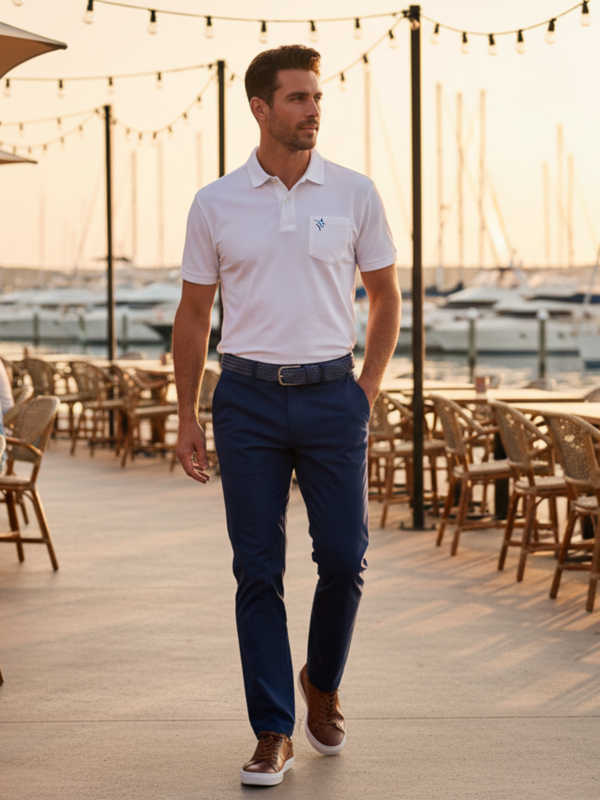 White Water Life Charleston Polo in multiple colors, casual men's polo shirt with collar and short sleeves.