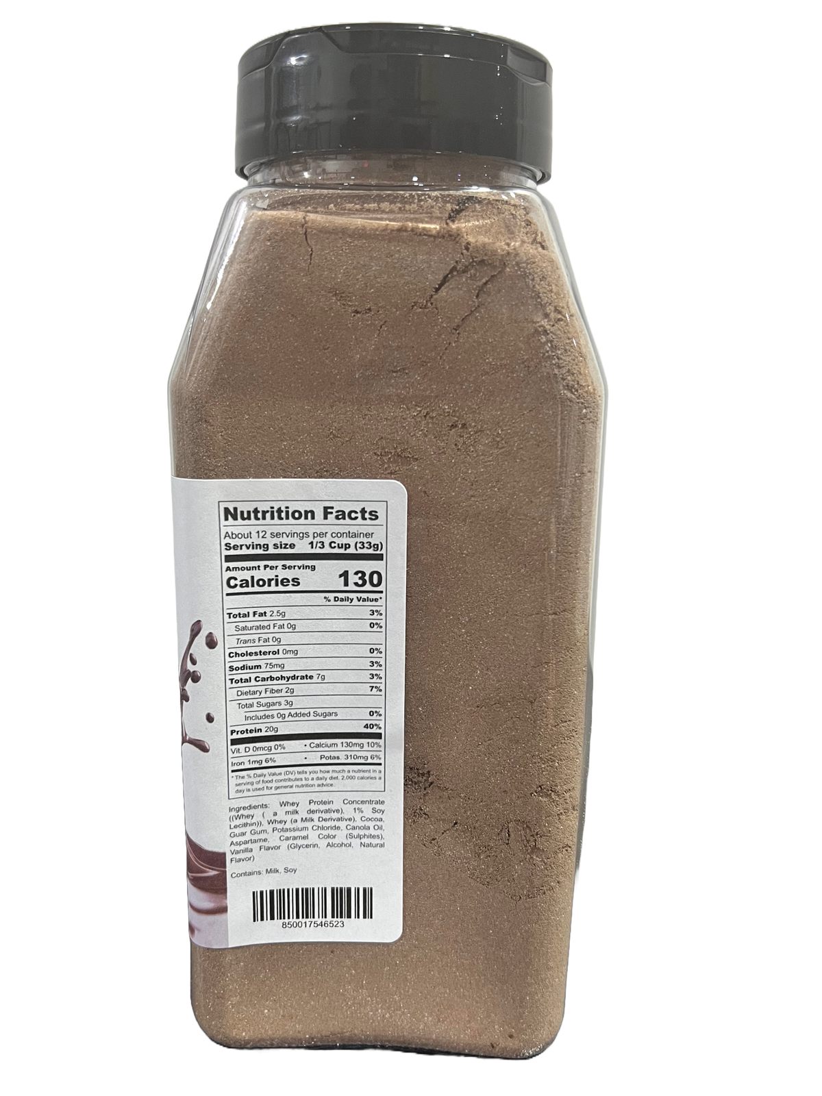 Creamy Hi-West Chocolate Protein Shake in a glass, showcasing a rich chocolate flavor and smooth texture.
