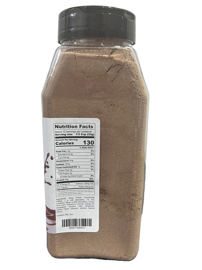 Creamy Hi-West Chocolate Protein Shake in a glass, showcasing a rich chocolate flavor and smooth texture.