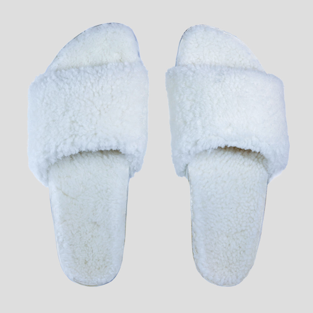 Fleks Cito Iceberg San Ysidro slide sandals, top view showing sleek design and icy blue color.