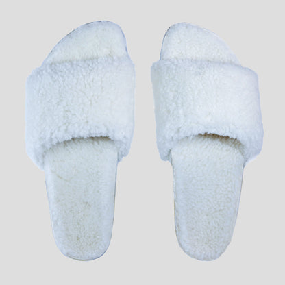 Fleks Cito Iceberg San Ysidro slide sandals, top view showing sleek design and icy blue color.