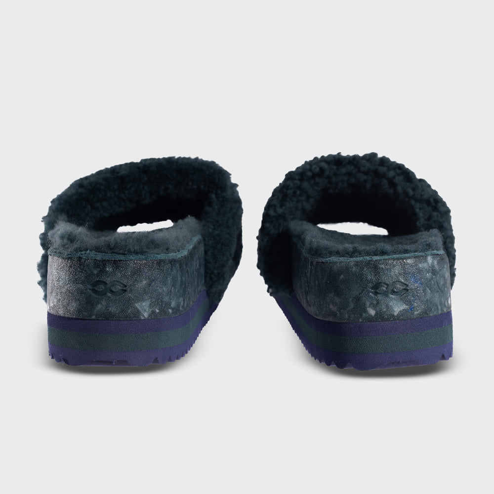 Fleks San Ysidro Slide in jade color with a comfortable slip-on design and cushioned sole for casual wear.