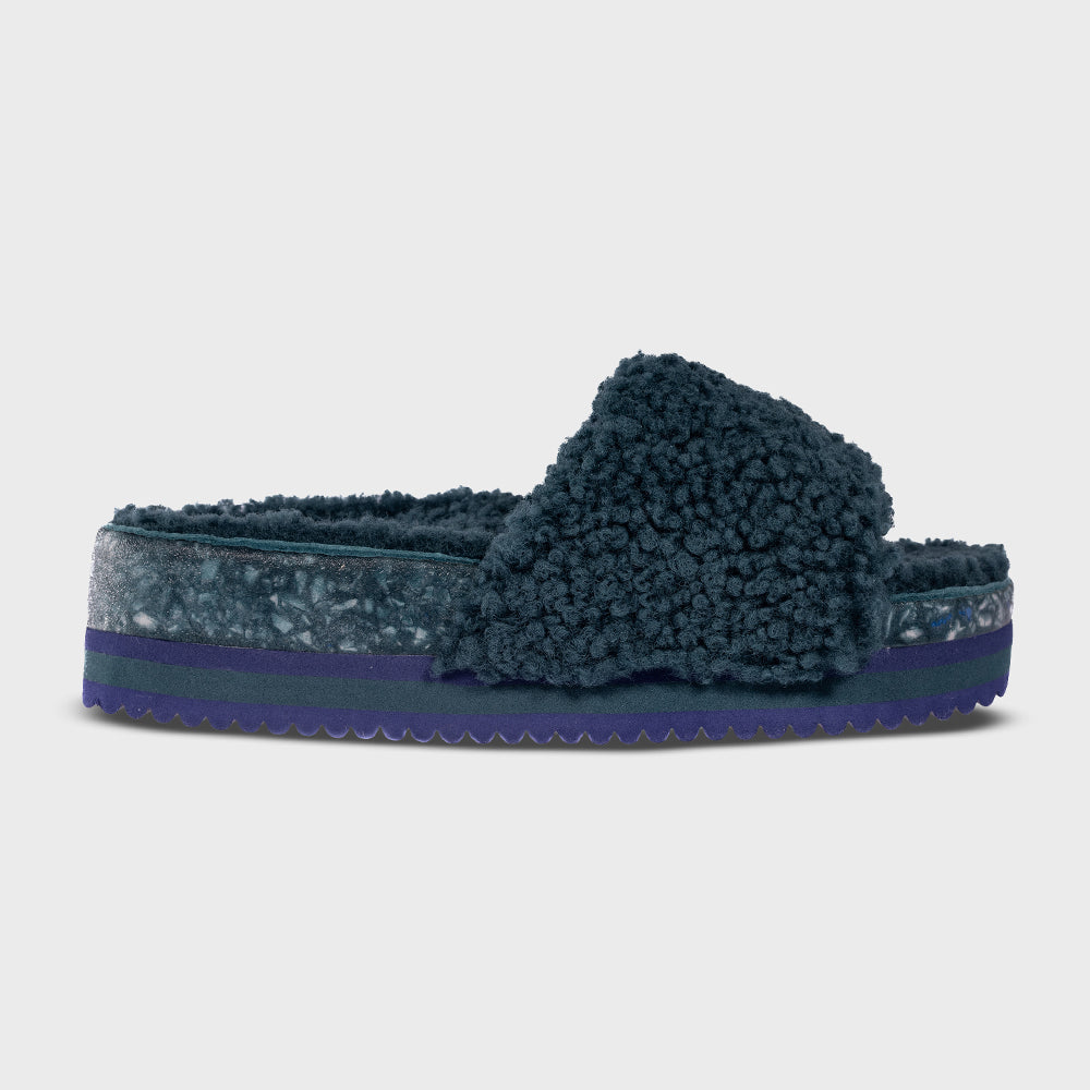 Fleks San Ysidro Cito Slide in jade with single-profile design, featuring a sleek, comfortable slide sandal for casual wear.