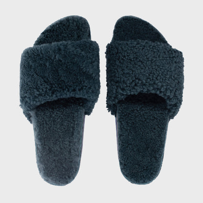 Fleks Cito Slide in Jade color, top-down view showing the stylish San Ysidro slide with a sleek design and comfortable footbed.