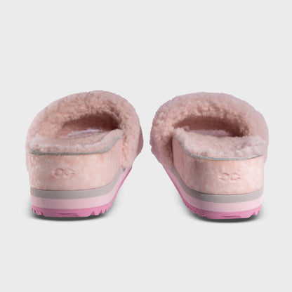 Fleks Cito Slide in Peony color, showcasing the rear view of the San Ysidro slide with adjustable straps and cushioned footbed.