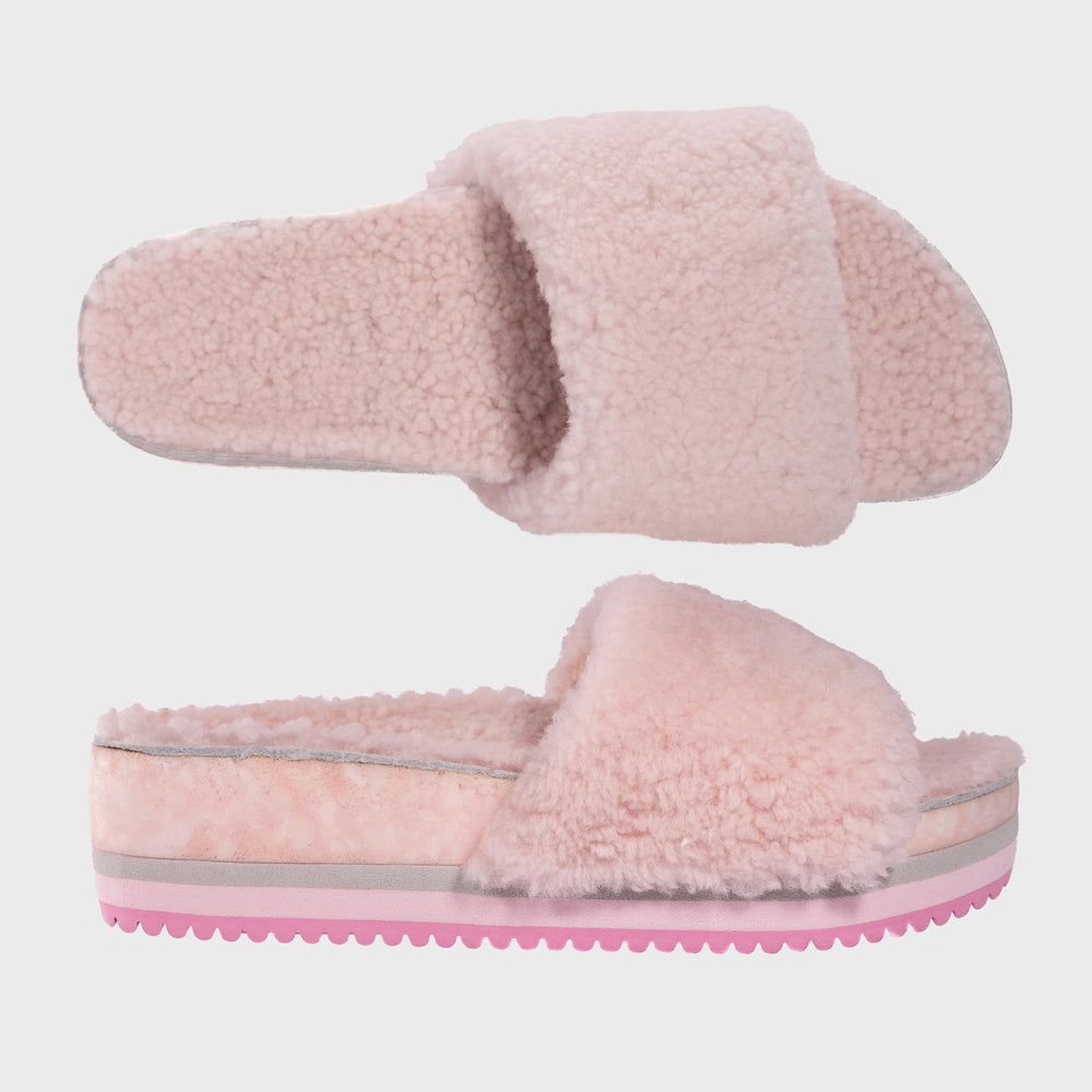 Fleks Cito Slide in Peony color, showcasing the comfortable San Ysidro slide with a stylish strap design and vibrant peony hue.