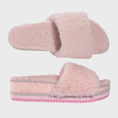 Fleks Cito Slide in Peony color, showcasing the comfortable San Ysidro slide with a stylish strap design and vibrant peony hue.