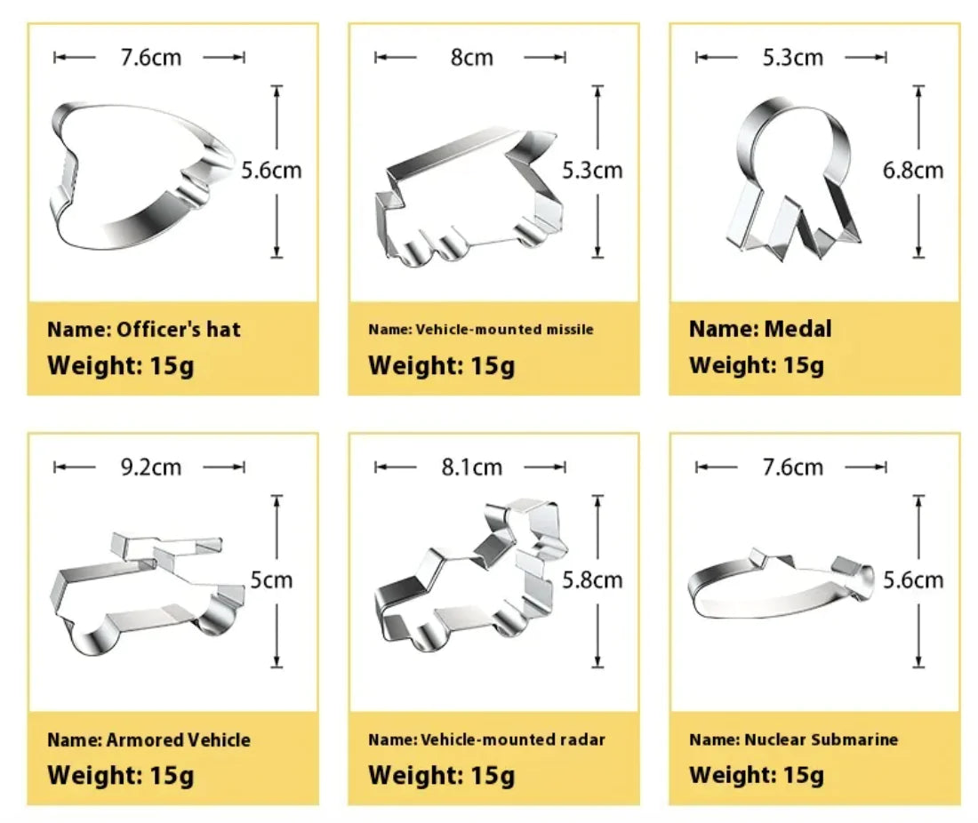 Military-Shaped Cookie Cutter