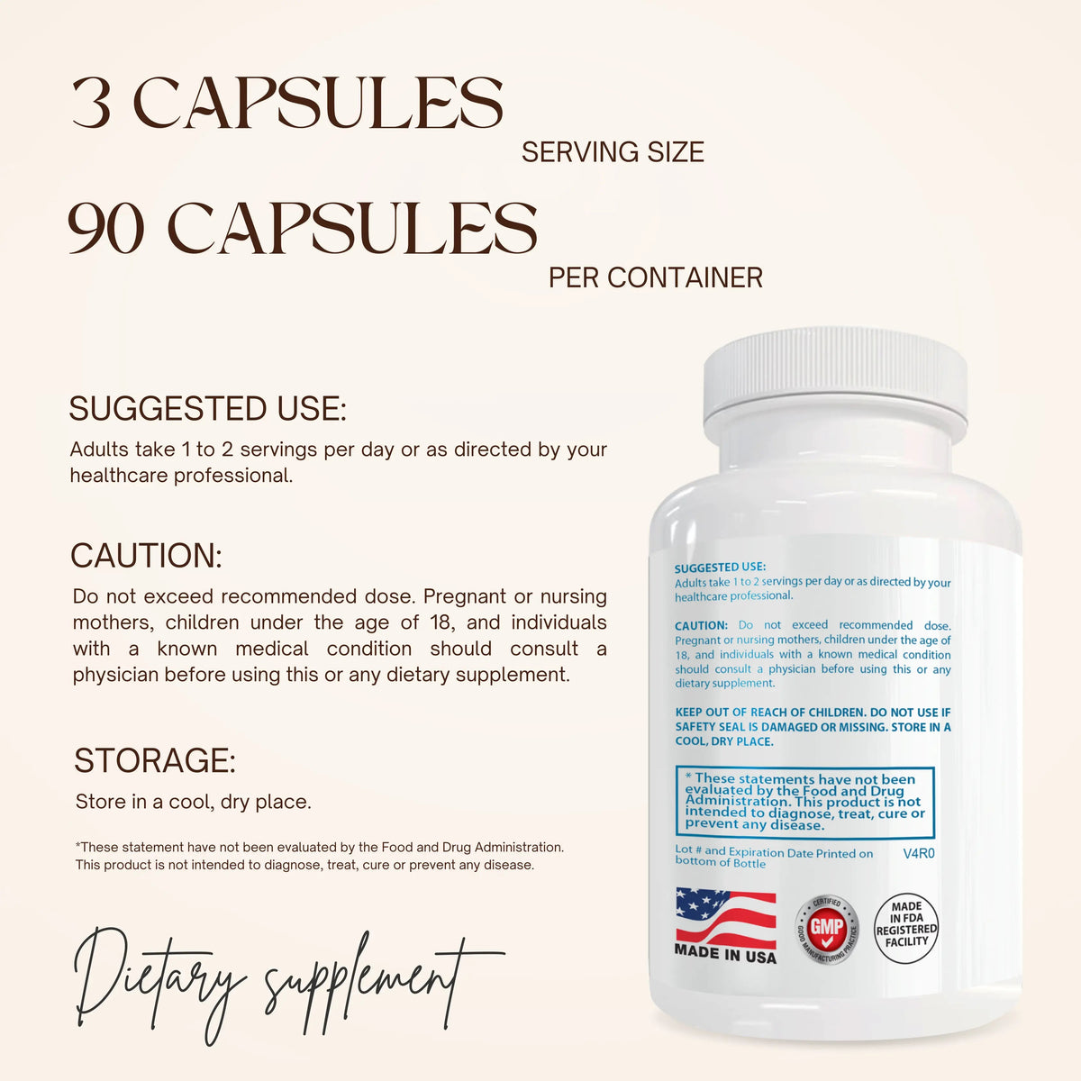Bottle of Happy Millions Collagen Complex supplement with colorful label and capsules inside, designed to support skin and joint health.