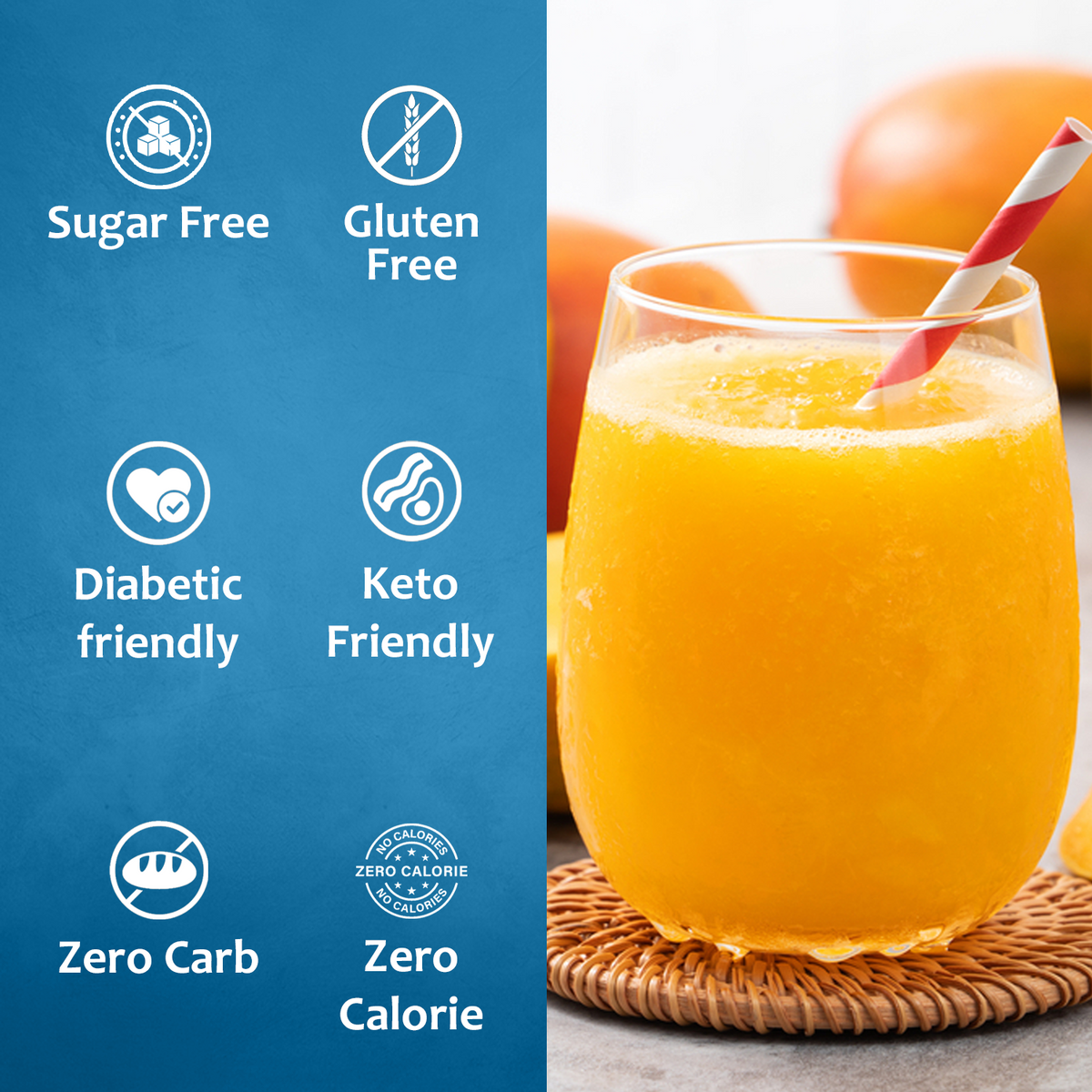 Image of a card for Syruvia Sugar Free Summer Escape, featuring vibrant summer-themed graphics and branding.