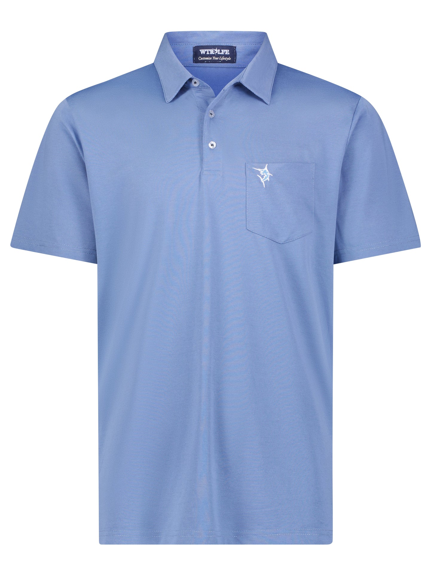 White Water Life Charleston Polo shirt in navy, featuring a classic fit and breathable fabric for casual wear.