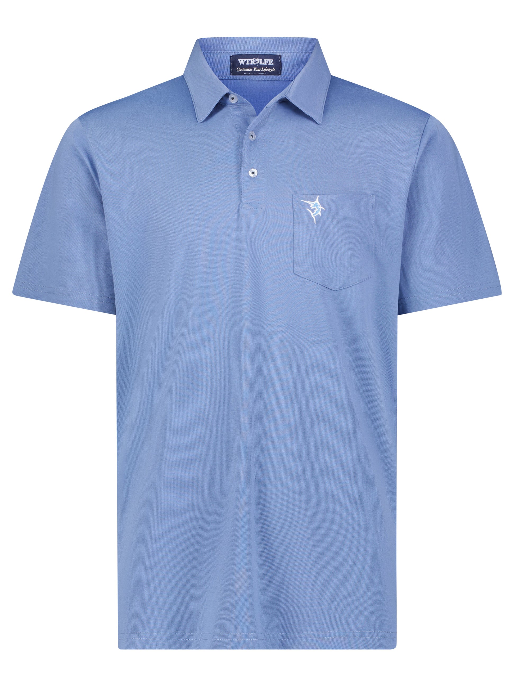 White Water Life Charleston Polo shirt in navy, featuring a classic fit and breathable fabric for casual wear.