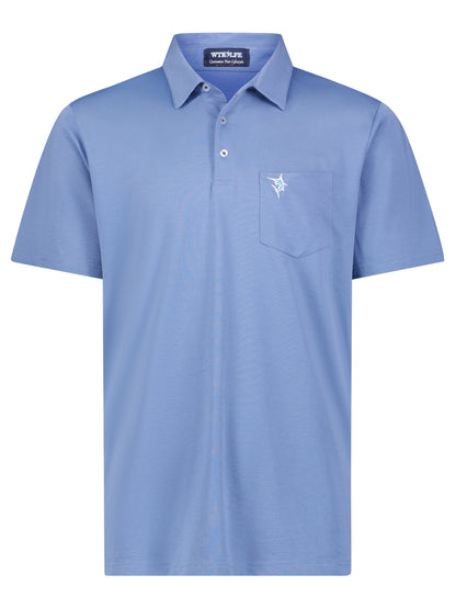 White Water Life Charleston Polo shirt in navy, featuring a classic fit and breathable fabric for casual wear.