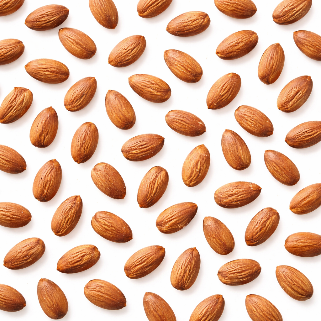 Raw almonds with no shell in a bulk bag, featuring crunchy, natural nut snack from Candy In Bulk.