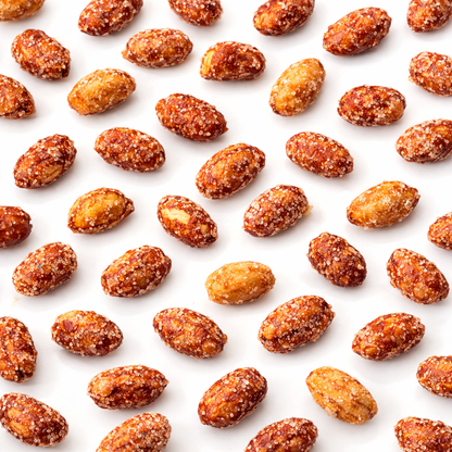 Bulk Sugar Toasted Peanuts snack bag from Candy In Bulk, featuring shiny, caramel-coated peanuts in a clear plastic bag.