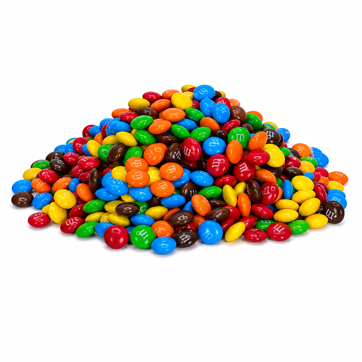 Assorted M&M's Minis Milk Chocolate Candy in a bulk value bag by Candy In Bulk, showing colorful mini chocolate candies.