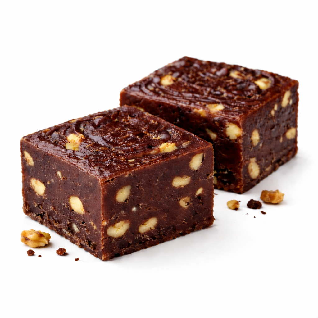 Chocolate Walnut Fudge Squares from Candy In Bulk, showing rich, creamy fudge with walnut pieces on top.