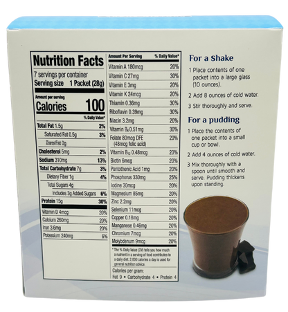 Chocolate Brownie Shake by AmBari Nutrition, featuring a rich chocolate brownie flavor with a creamy shake texture.