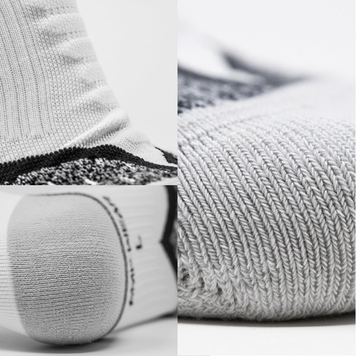 Close-up of iReliev AMP ankle compression socks showing the snug fit and breathable fabric for ankle support and improved circulation.