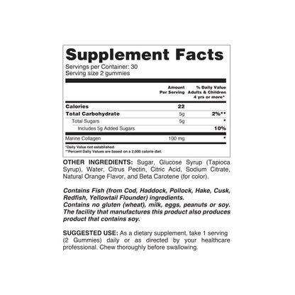 Tapioca collagen gummies by Your Label showing soft, chewy gummies in a clear container with a focus on the product's texture and packaging
