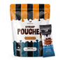 Syruvia Sugar-Free Cookie Butter Syrup pouches shown in a resealable pouch, ideal for flavoring desserts and beverages.