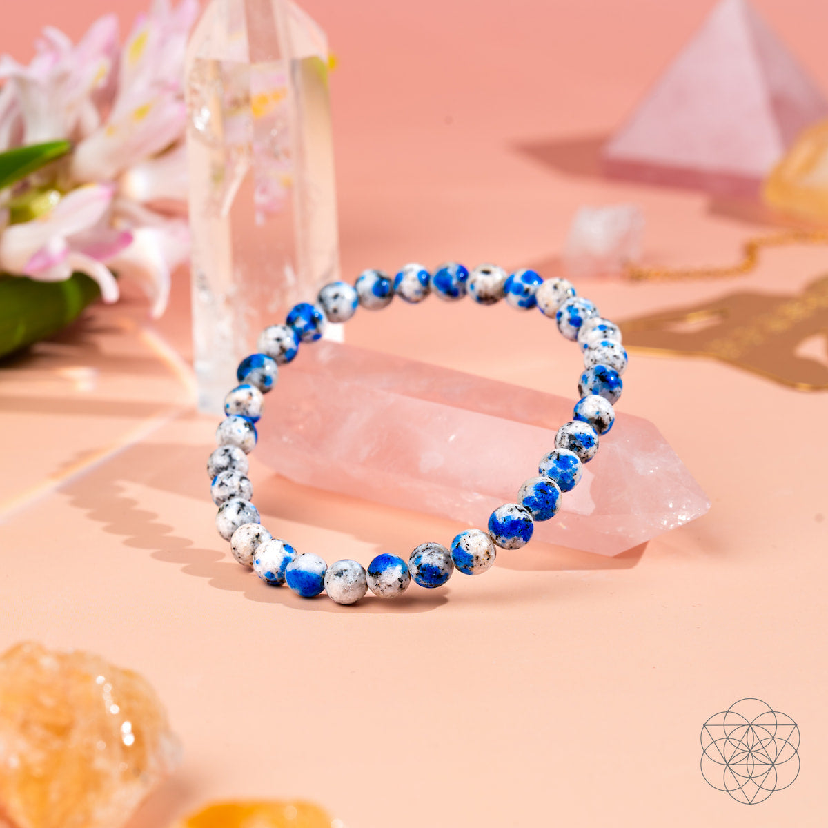 Conscious Items K2 stone bracelet featuring 6mm beads, ideal for spiritual adventure and stylish accessory.
