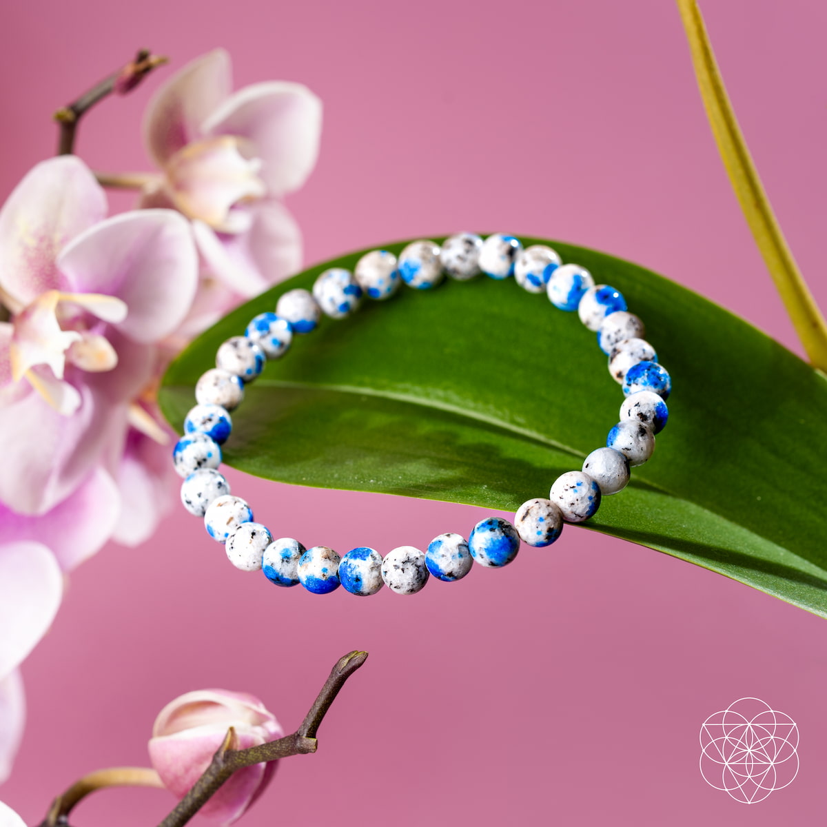 6mm K2 Stone bracelet by Conscious Items featuring natural stones for spiritual adventure and stylish accessory.