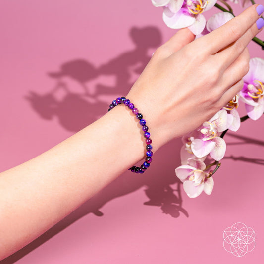 All-Galaxy Tiger’s Eye bracelet by Conscious Items featuring 6mm beads, designed for stylish and meaningful jewelry.