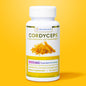 Encapsulate Cordyceps 8:1 extract capsules, showing a bottle of supplement capsules on a white background.