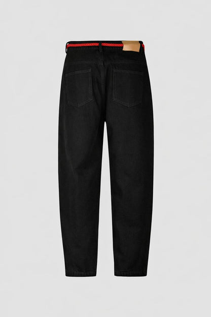 Light blue Hideout Core Baggy Jeans with relaxed fit and classic five-pocket design, shown laid flat.